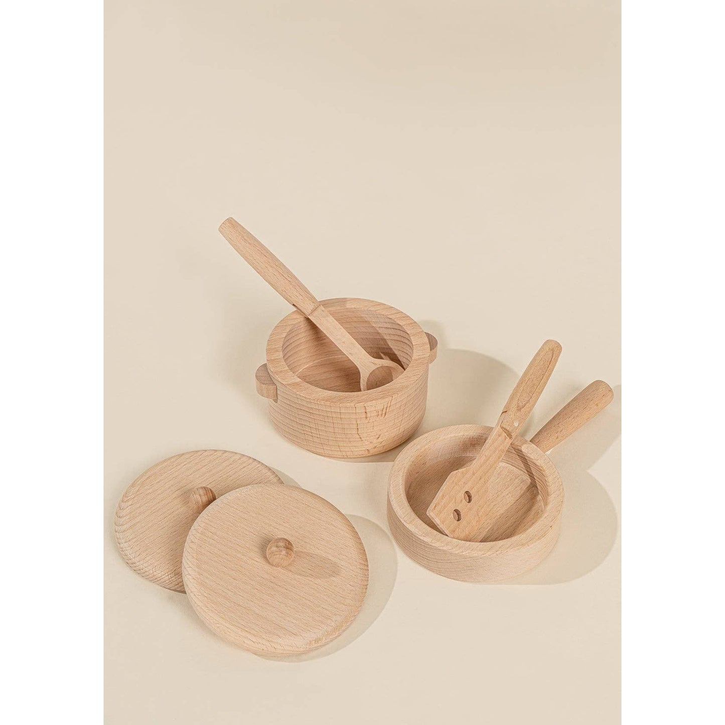 Wooden Pots and Pans Playset (6 Pcs)