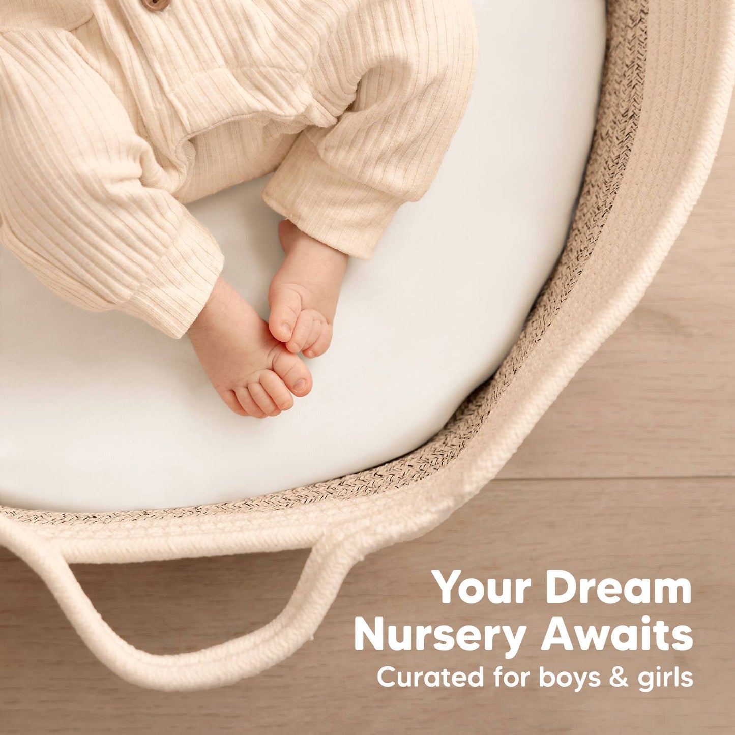 Isla Bassinet Mattress Sheets Fitted for Baby Girls, Boys