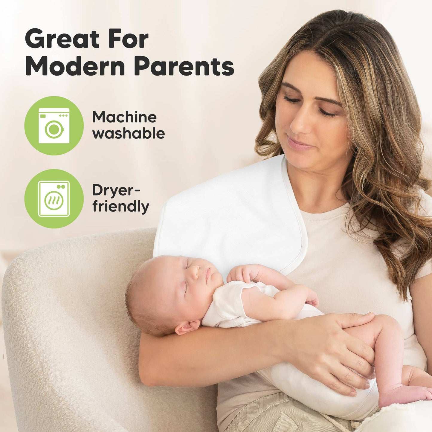 KeaBabies 5-Pack Urban Burp Cloths