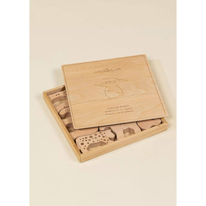 Wooden Balance Puzzle - Safari (8 pcs)