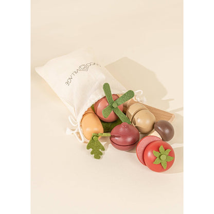 Wooden Vegetables Playset