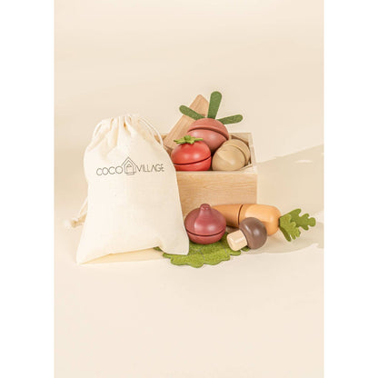 Wooden Vegetables Playset