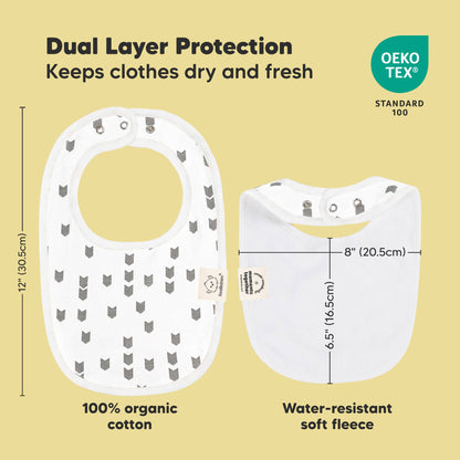 8-pack Urban Drool Bibs for Teething Baby Boys and Girls