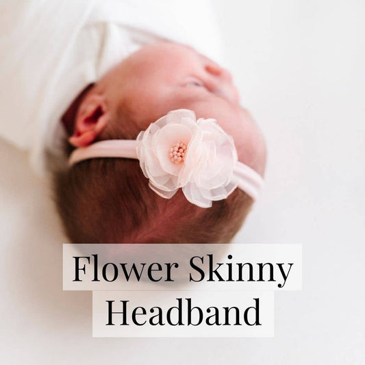 Baby Bling® Flower Skinny soft nylon headband