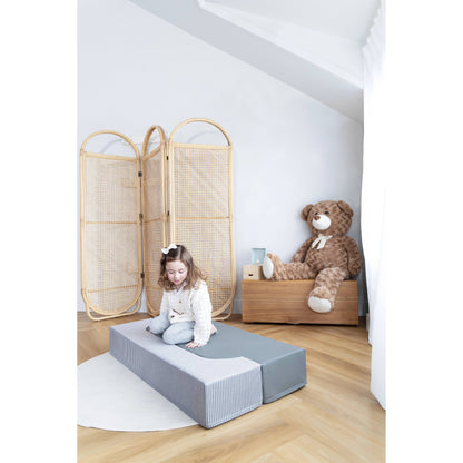 Transformable Vegan Leather Kids Sofa & Cushion - Shades of Night