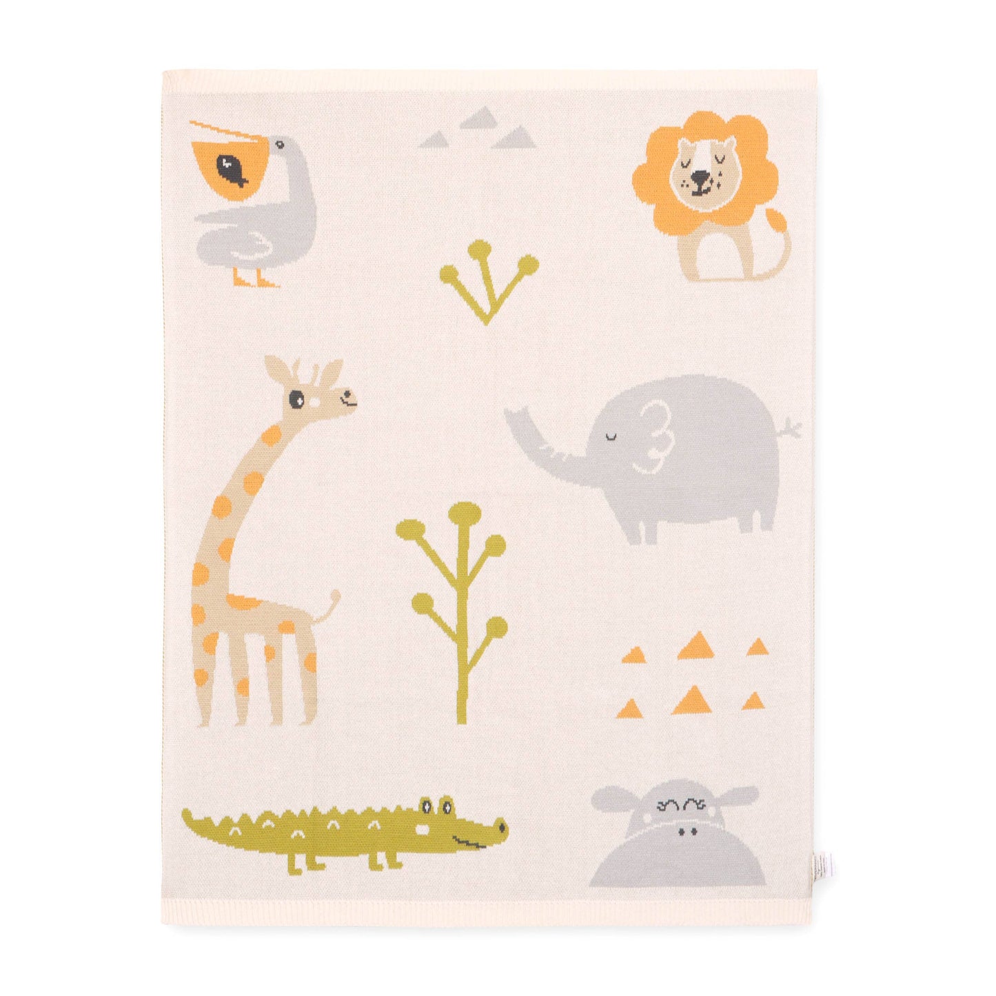 Jungle Friends - Jacquard Sweater Knit Baby Blankets