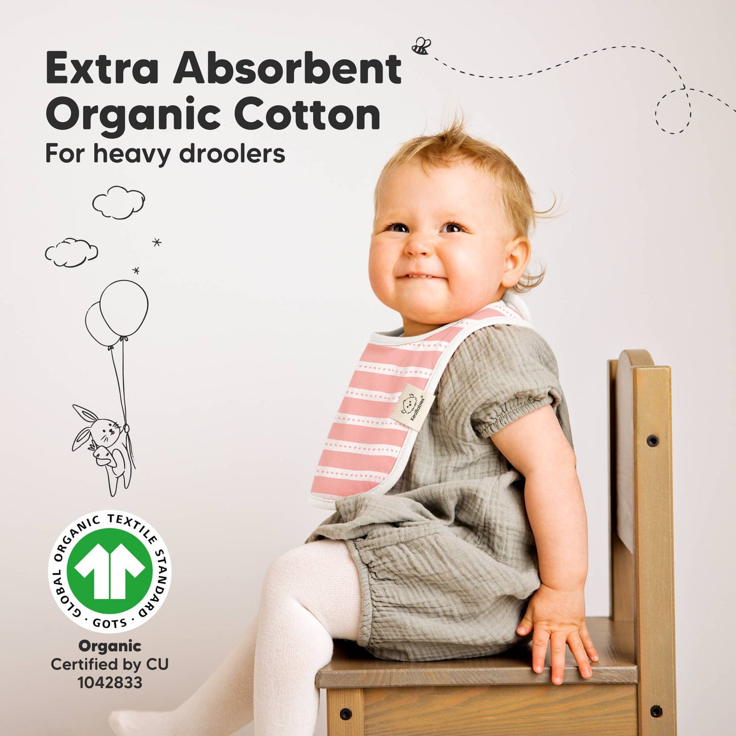 8-pack Urban Drool Bibs for Teething Baby Boys and Girls