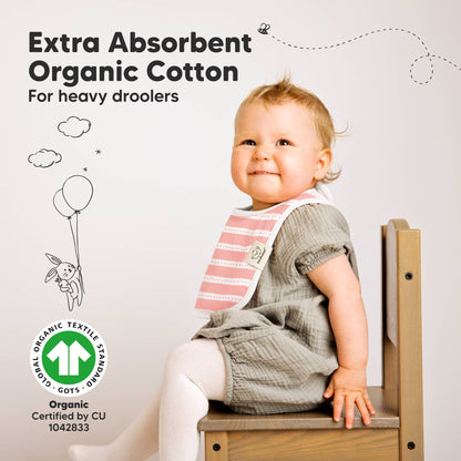 8-pack Urban Drool Bibs for Teething Baby Boys and Girls