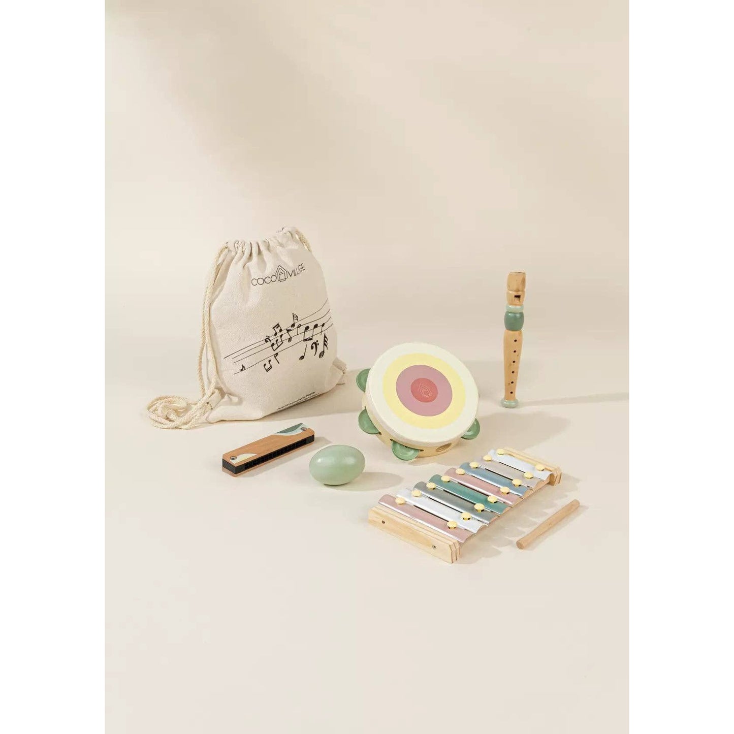 Wooden Musical Instruments Playset