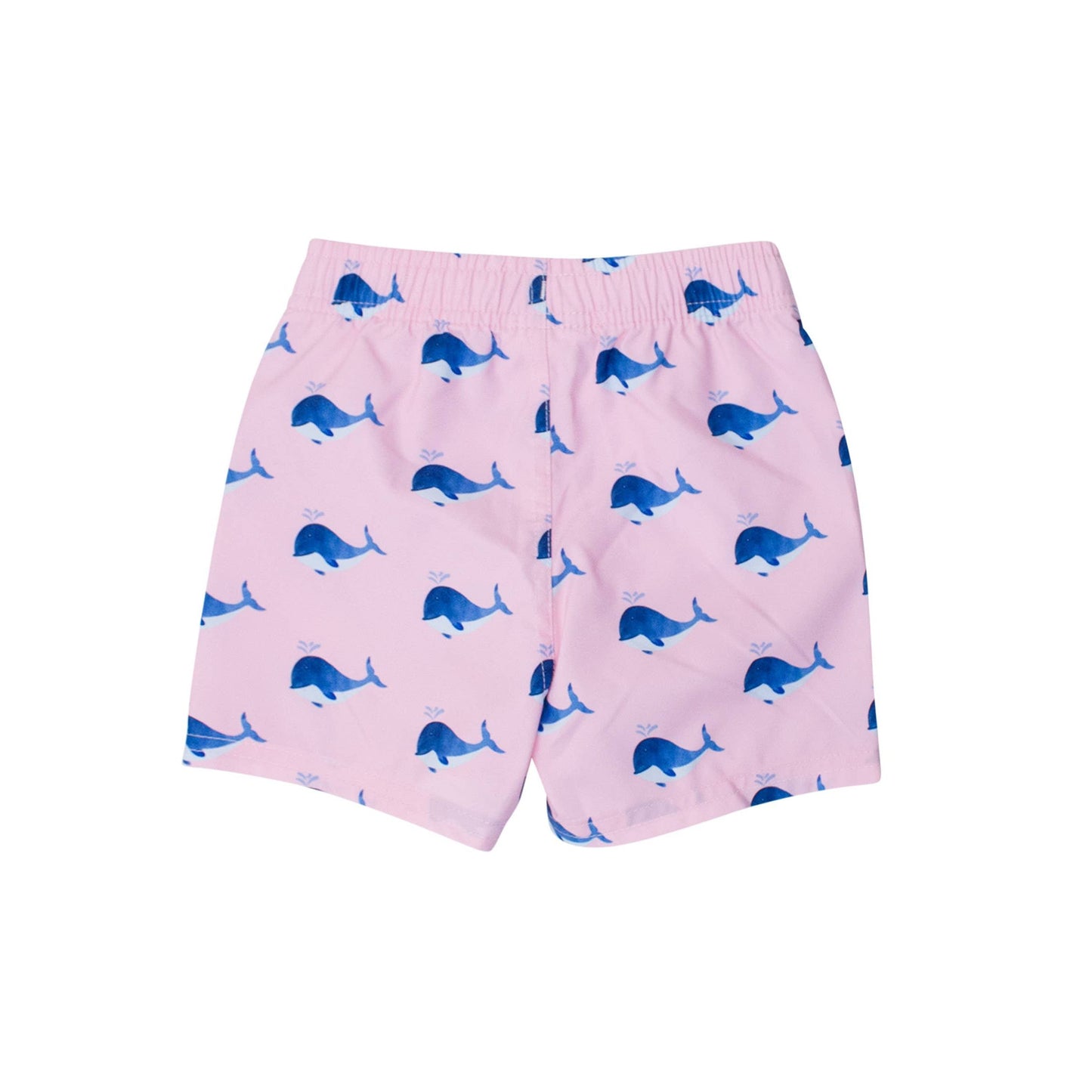 Boys Pink Whale Friends Swim Trunks