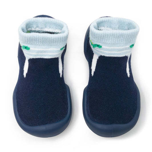 Komuello first walker baby sock shoes - Navy Dash