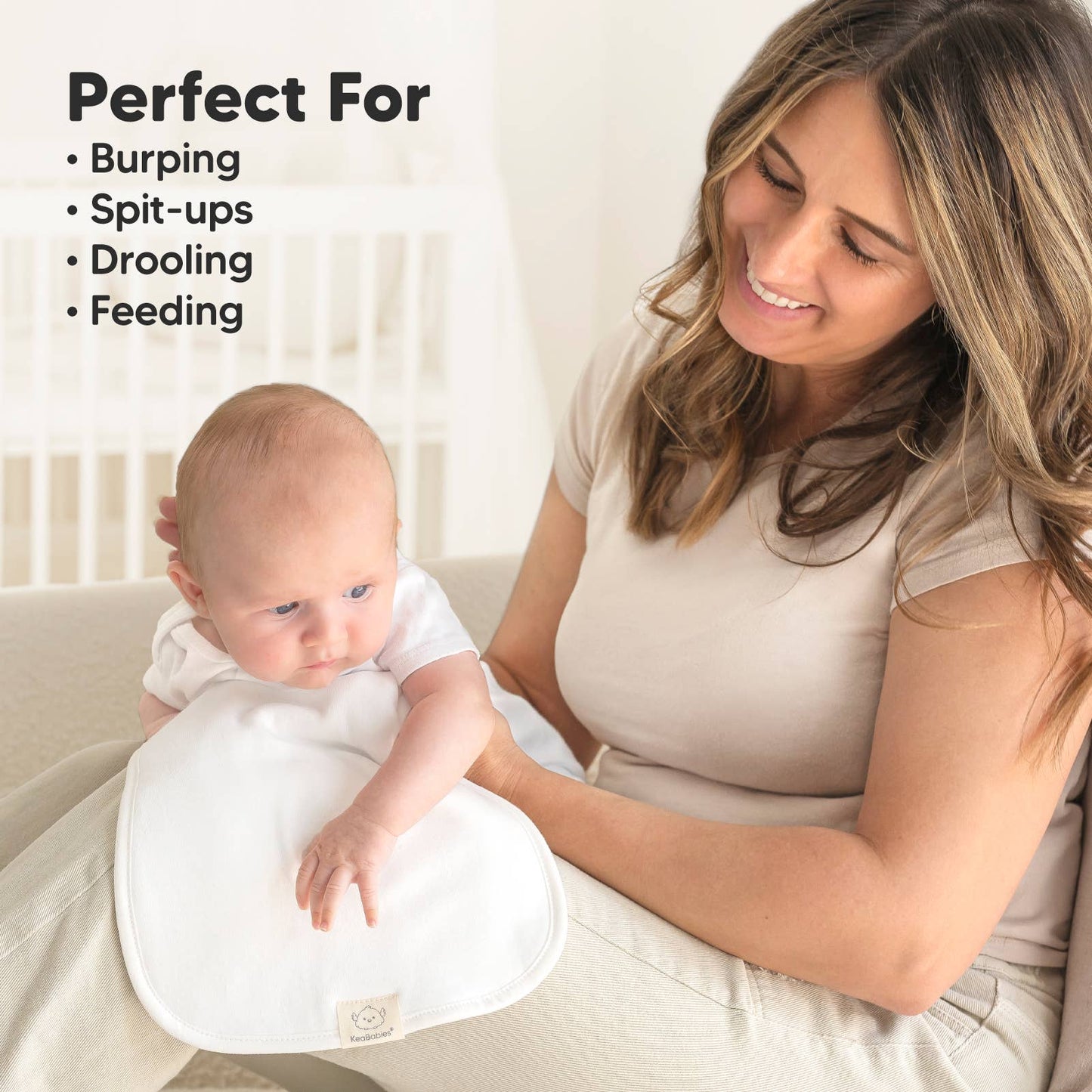 KeaBabies 5-Pack Urban Burp Cloths