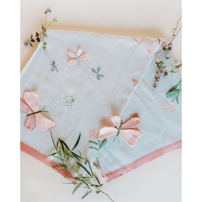 Bloom Butterfly 3D - Organic Jacquard Knit Baby Blanket