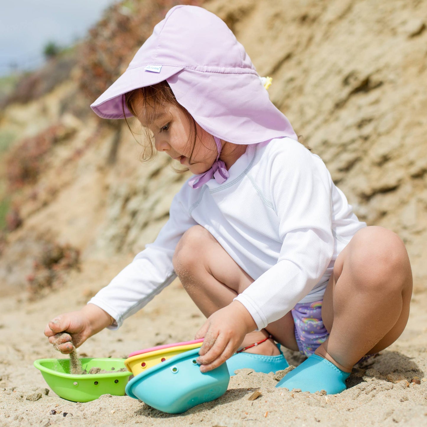 Flap Sun Protection Hat - Solid