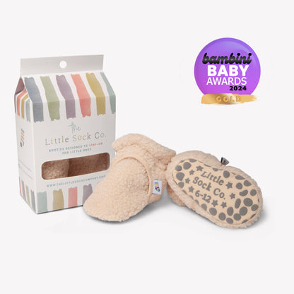 Stay-on, Non-Slip Booties - Perfect pram slipper - Sherpa