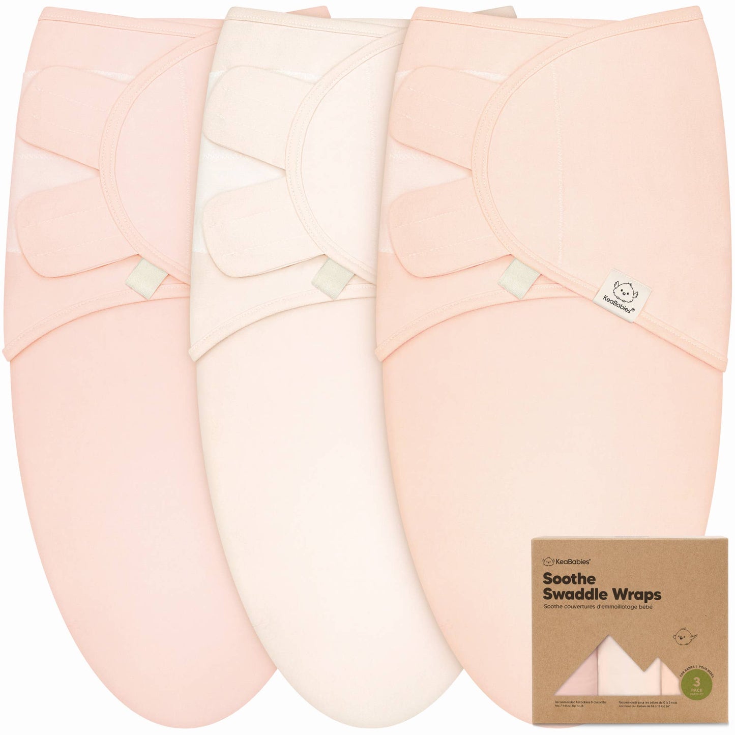 3pk Soothe Baby Swaddles 0-3 Months, Sleep Sack for Newborns