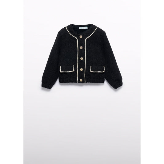 Black Sherpa Dress Jacket