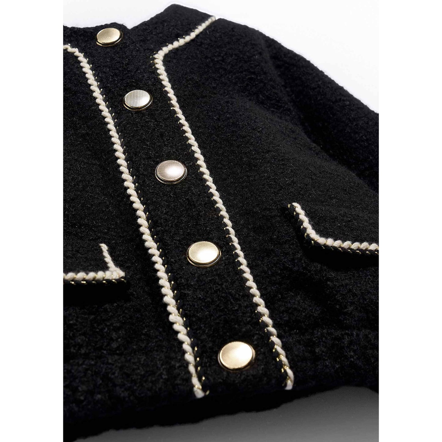 Black Sherpa Dress Jacket