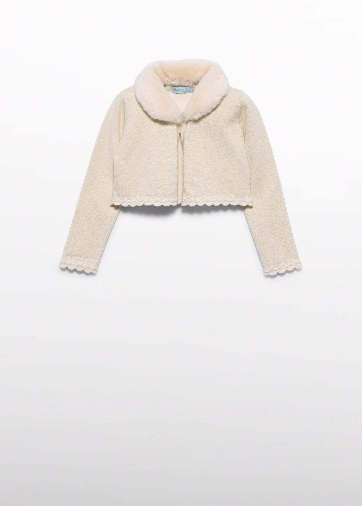 Girl Knit Cardigan Champaigne
