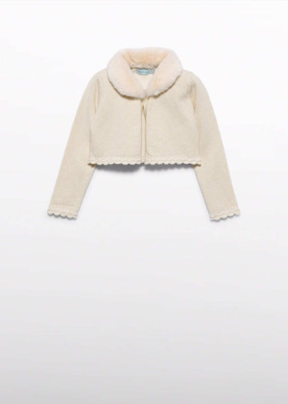 Girl Knit Cardigan Champaigne