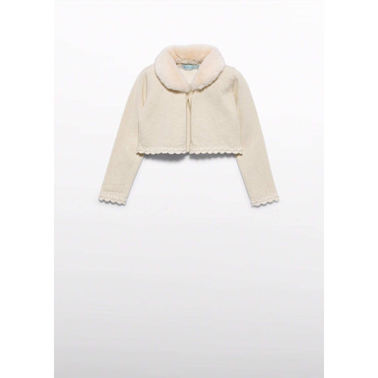 Girl Knit Cardigan Champaigne