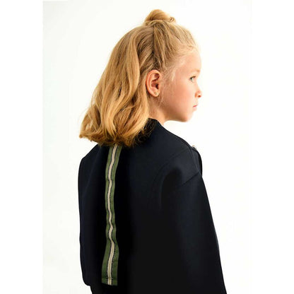 Girl Knit Set with Contrasting Band