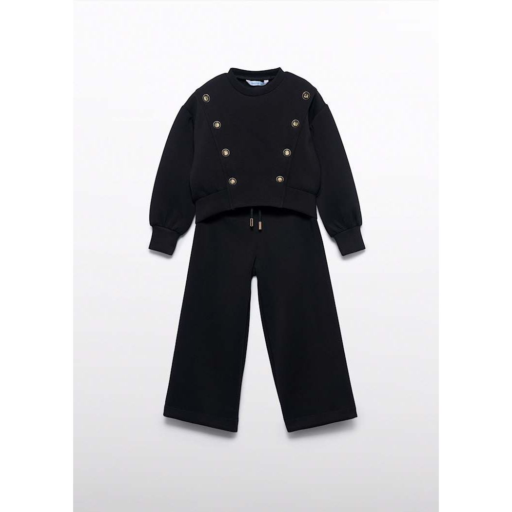 Girl Knit Set with Contrasting Band