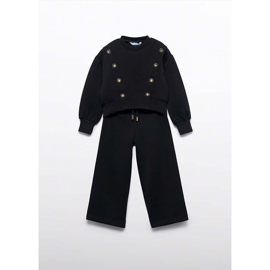 Girl Knit Set with Contrasting Band