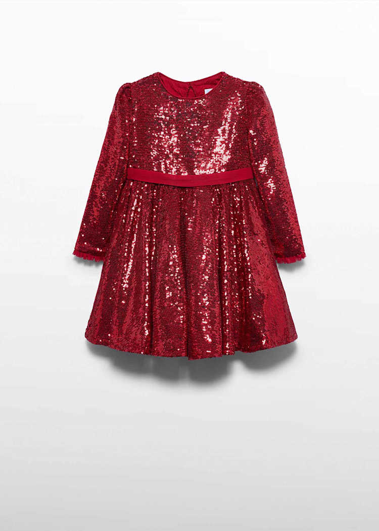 Girls Red Sequin Dress