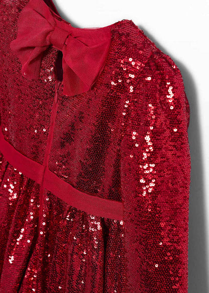 Girls Red Sequin Dress