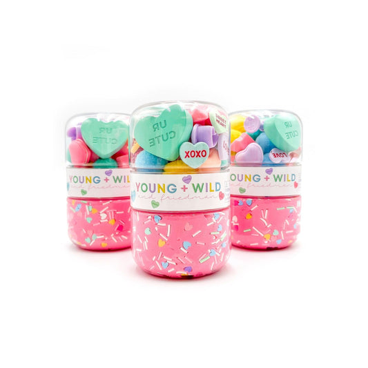 Grab & Go Dough Jar - Pastel Hearts