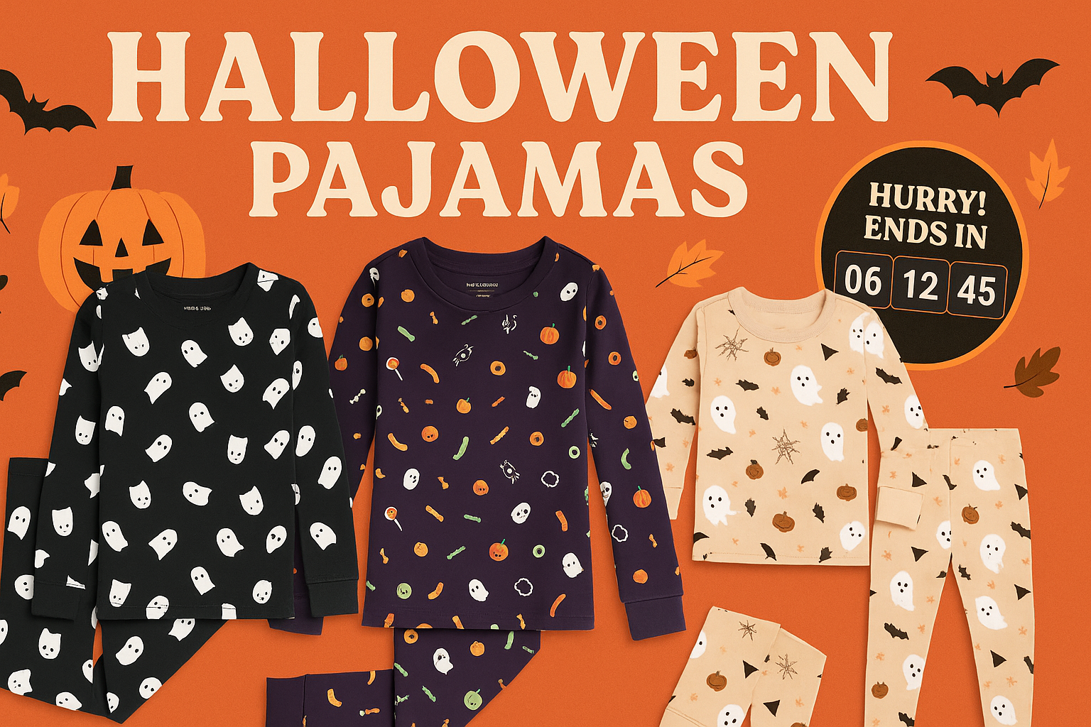 Halloween Pajamas Banner with Your Products