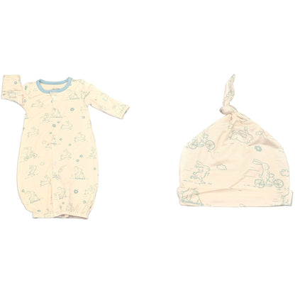 Bamboo Converter Gown and Hat (Go Go Bunny Print)