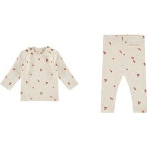 Baby Long Sleeve Shirt and Pant Set-Ecru