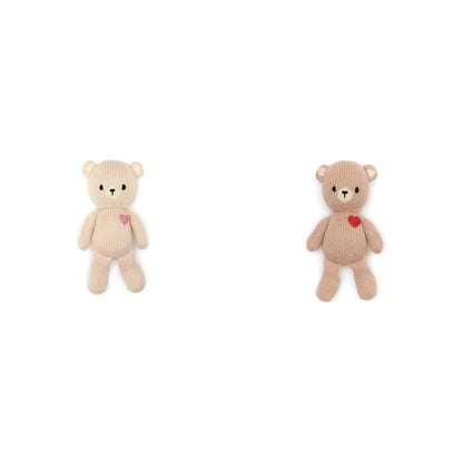 BABY BEAR WITH HEART 8" PINK OR BEIGE