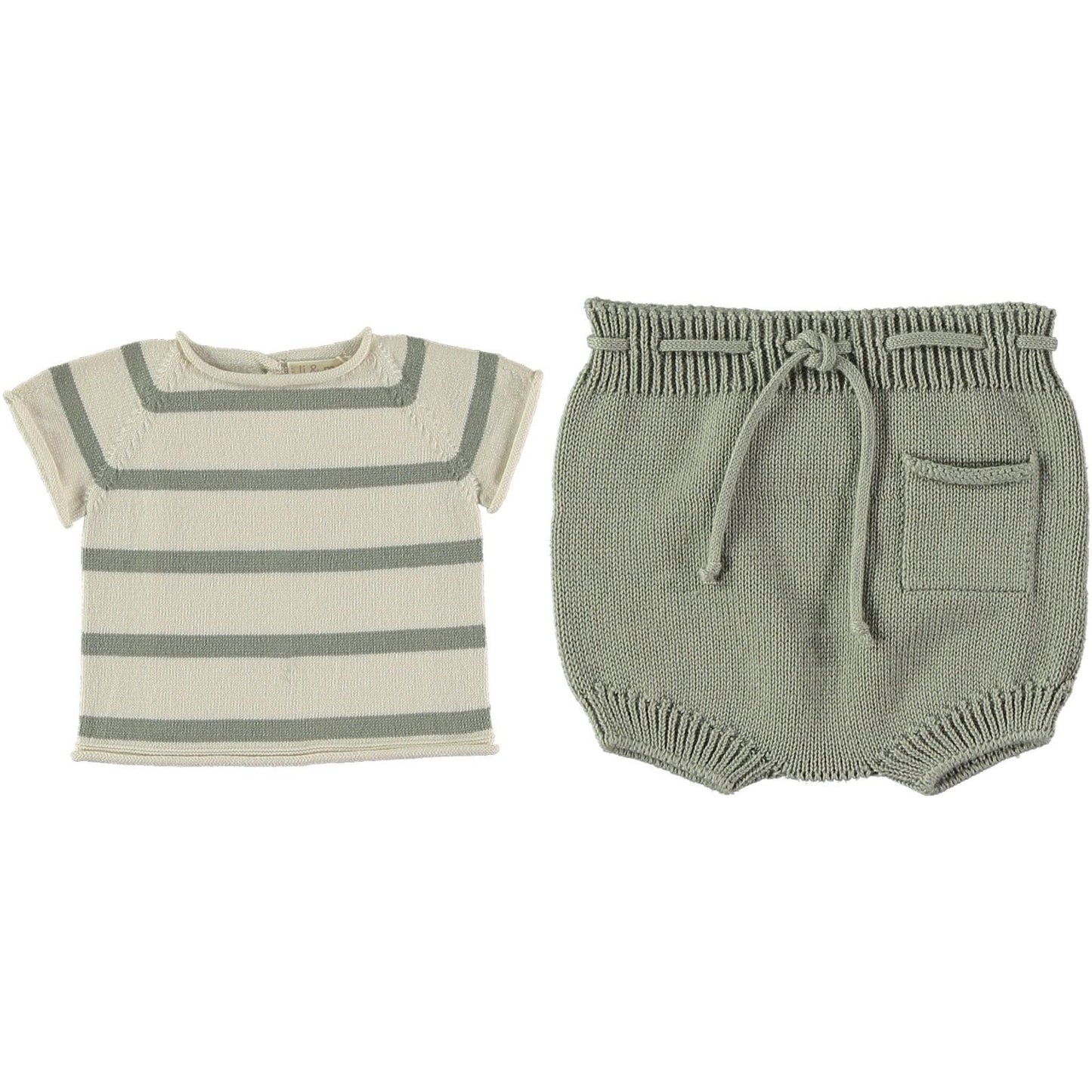 Striped Knit Tee Shirt and Bloomer