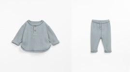 INTERLOCK SWEATER AND PANT SET ASST COLORS