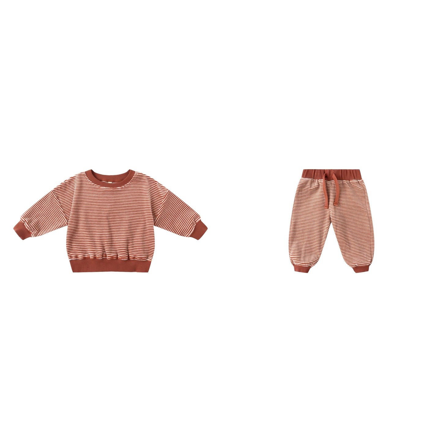 VELOUR RELAXED SWEATSUIT || CANDY STRIPE