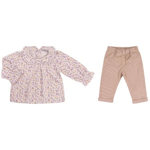 PRINTED STR. JERSEY L/S T-SHIRT AND CORD PANT