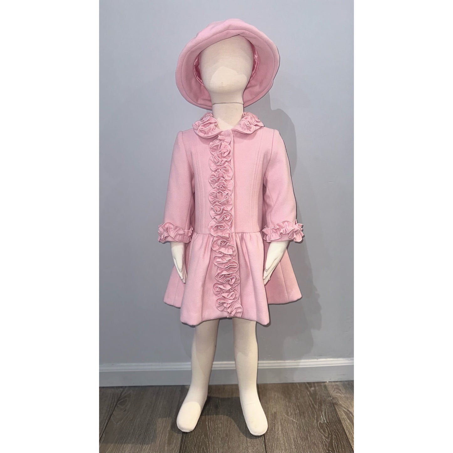 Pink Rose Ruffle Coat