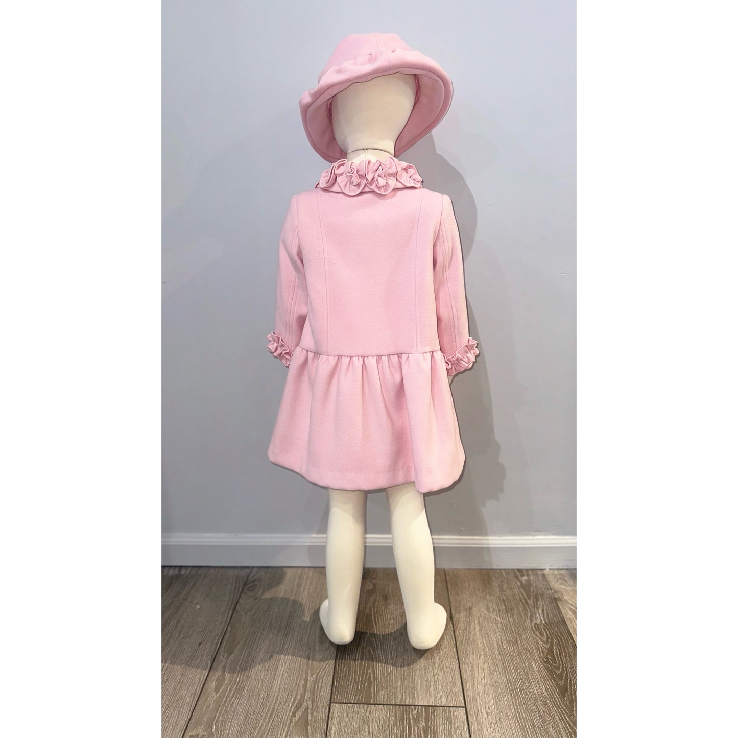 Pink Rose Ruffle Coat