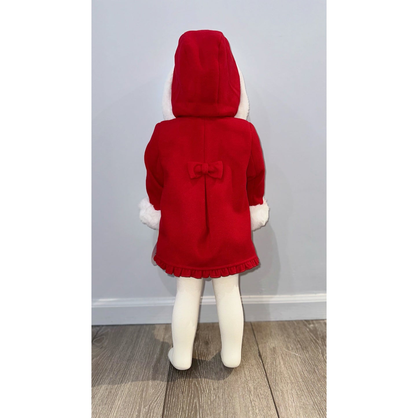 Enchanting Red Coat with Fur Trim