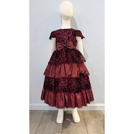 Layered Dark Rose Dress