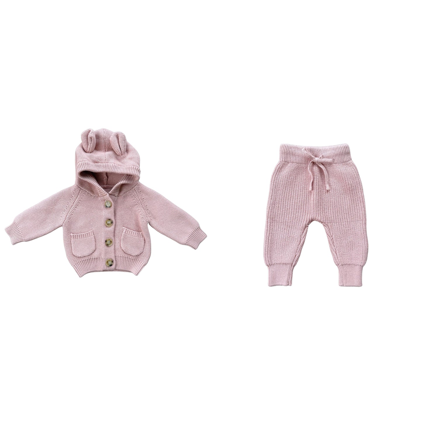 KNIT PANT AND HOODIE
