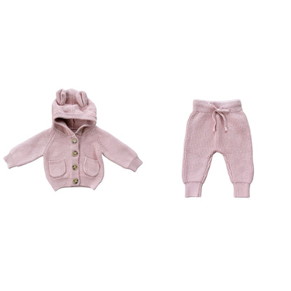 KNIT PANT AND HOODIE