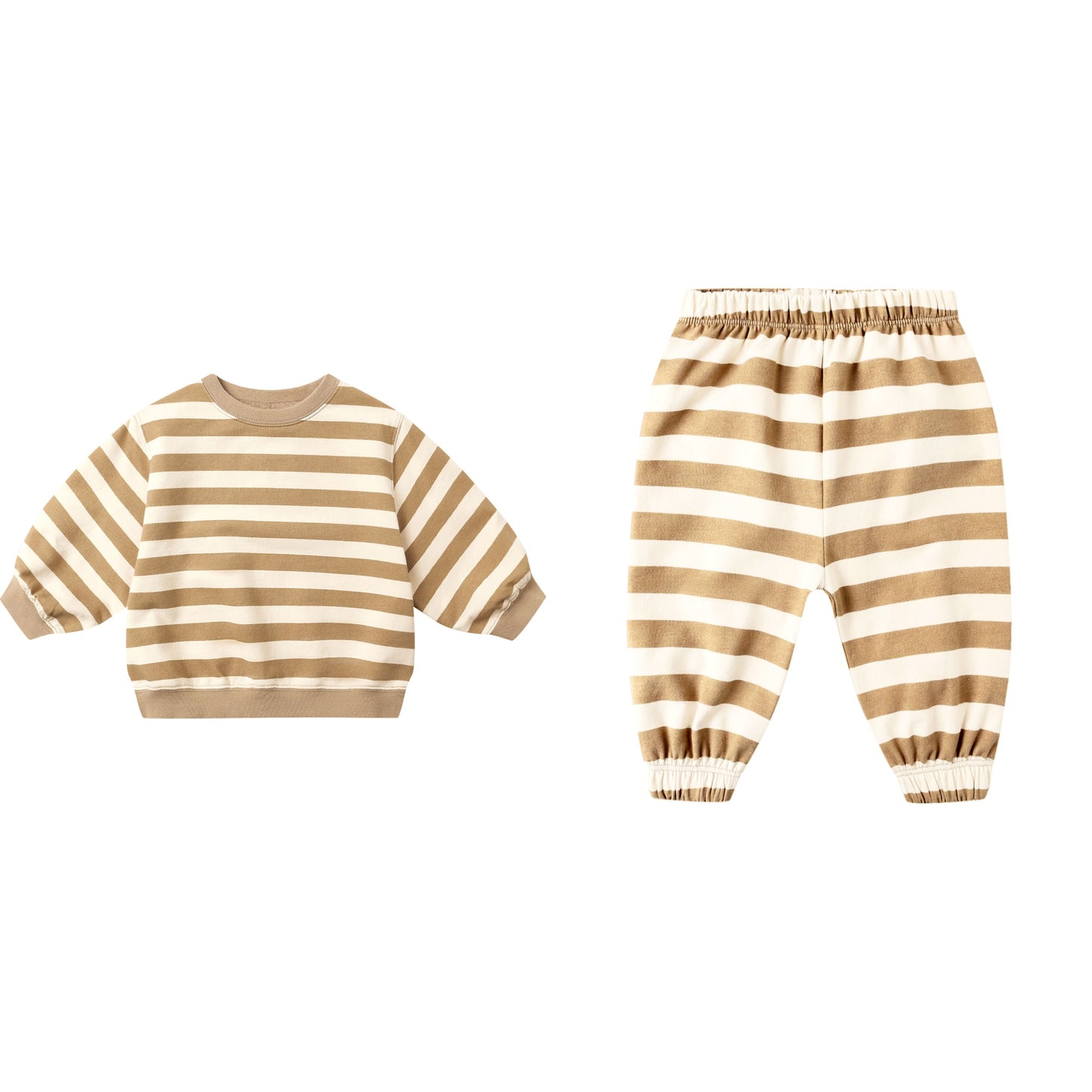 OVERSIZED CREW SWEATSUITS || GOLD STRIPE