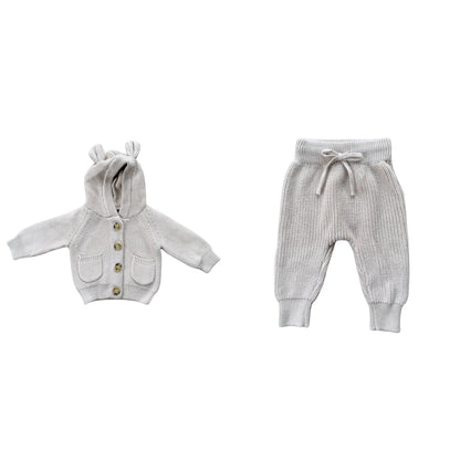 KNIT PANT AND HOODIE