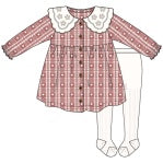 2PC set: DRESSES WOVEN AND TIGHTS