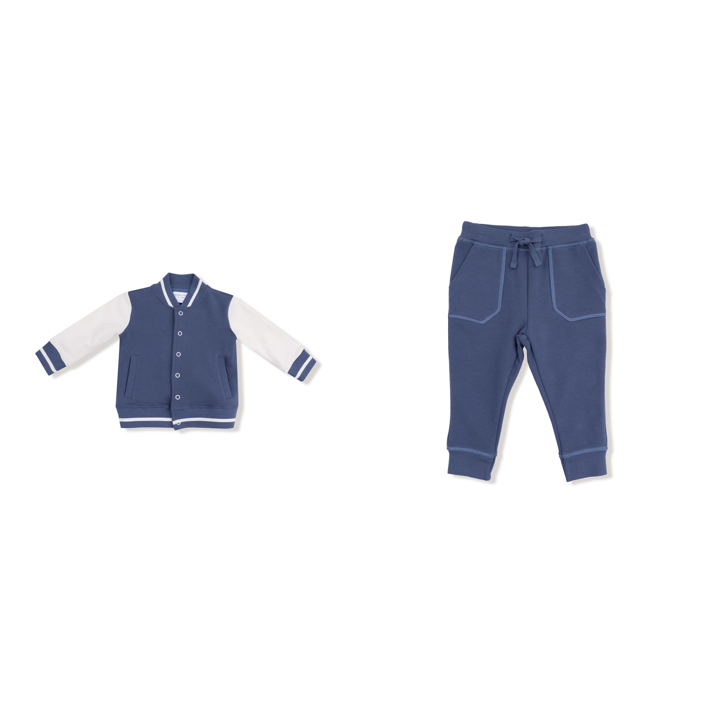 Vintage Indigo - Navy - Letterman Jacket w/Stripe Jogger