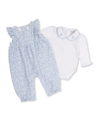 jacquard overall set mix - fall blooms blue